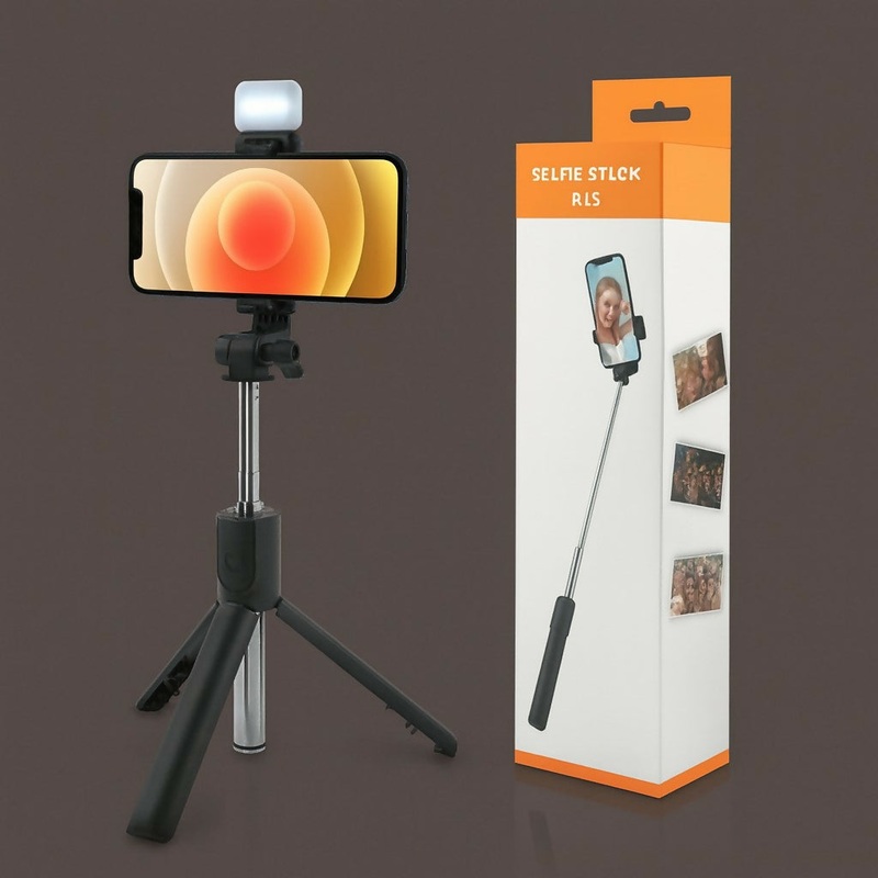 RLS 3-in-1 Selfie Stick Tripod with Detachable Wireless Remote & LED Fill Light for Smartphones  Extendable Portable Selfie Stick Stand with Adjustable Phone Holder for Selfies, Vlogging, Video Calls & Travel