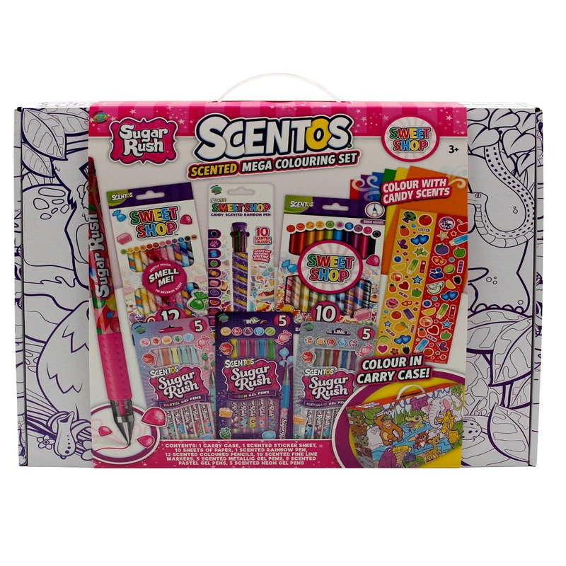 Scentos Sugar Rush Sweet Shop Mega Colouring Set