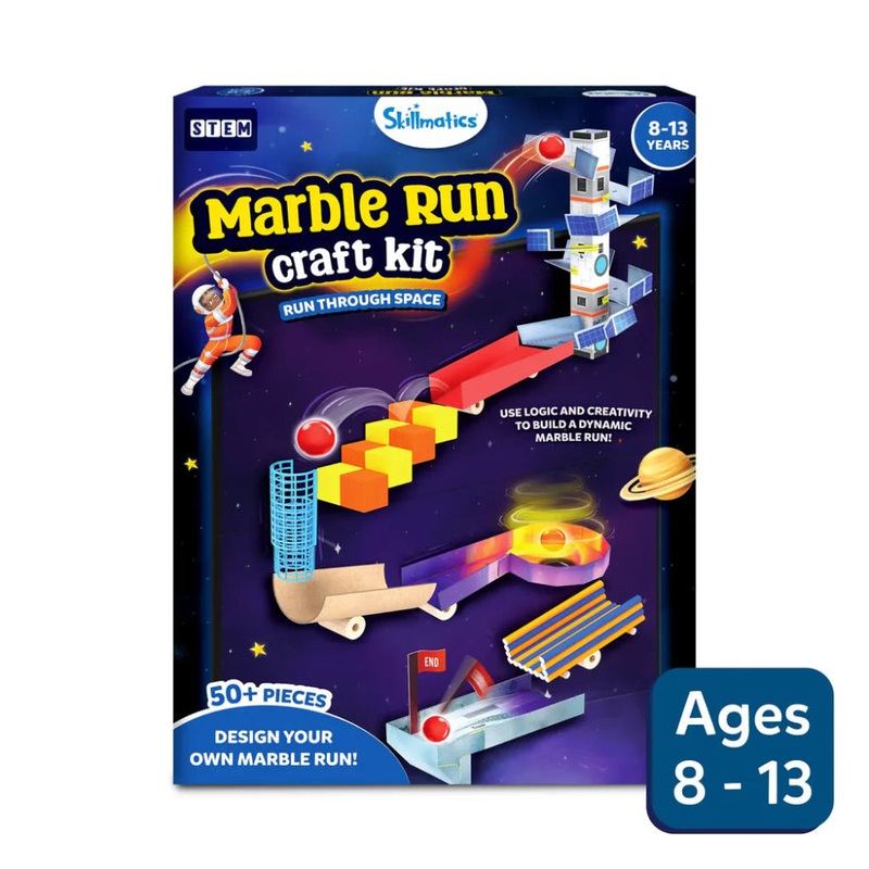 Skillmatics Marble Run Craft Kit: Run Through Space (ages 8-13)