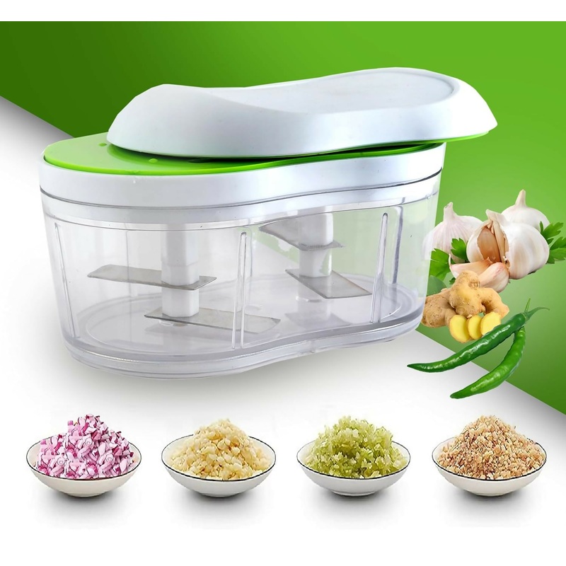 Double Dual Blade Vegetable Chopper (1pcs)