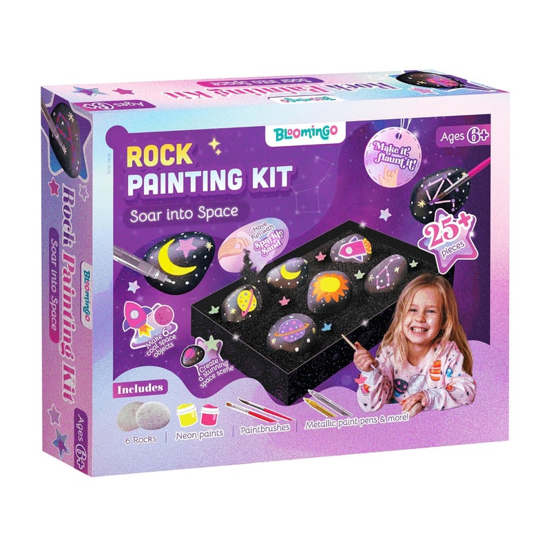 Bloomingo Soar into Space DIY Rock Painting Kit