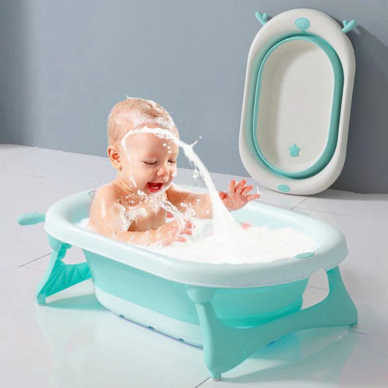 R for Rabbit Bubble Double Aqua Baby Bath Tub Compact Fold & Portable