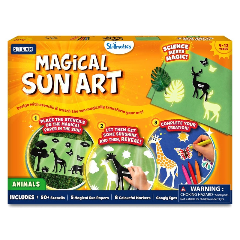 Skillmatics Magical Sun Art: Animals | Sun Paper Art Kit (ages 4-12)