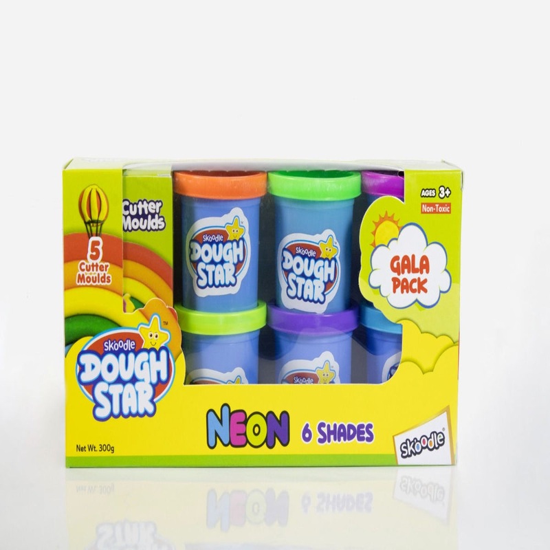 Skoodle Dough Star Gala Pack 300gm, Neon 6 shades
