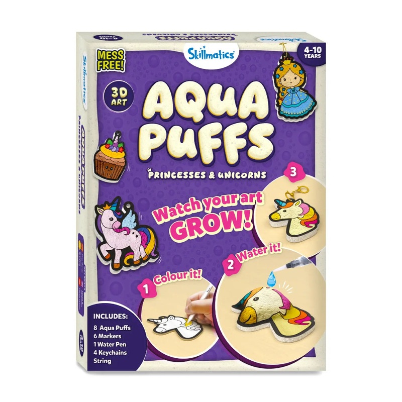 Skillmatics Aqua Puff – Mess Free! 3D Art Kit