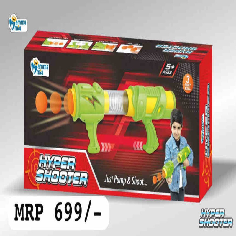 Mamma Mia Hyper Shooter Ball Gun – Multi Color