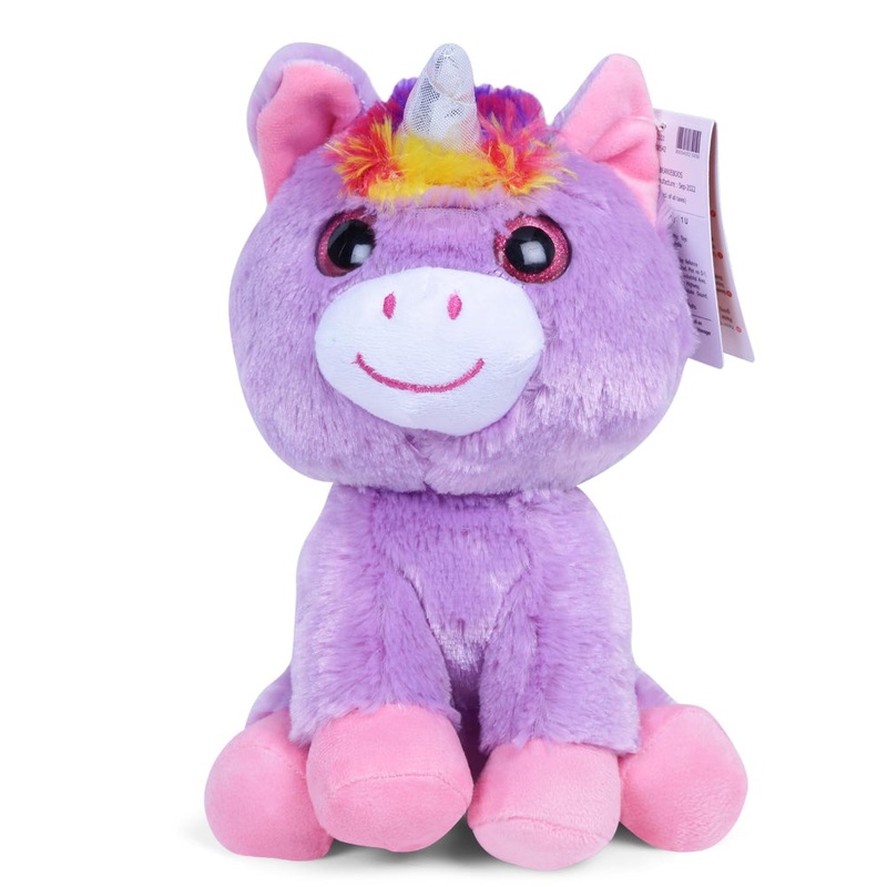 Fuzzbuzz  Purple Unicorn Beaniboos Soft Toys