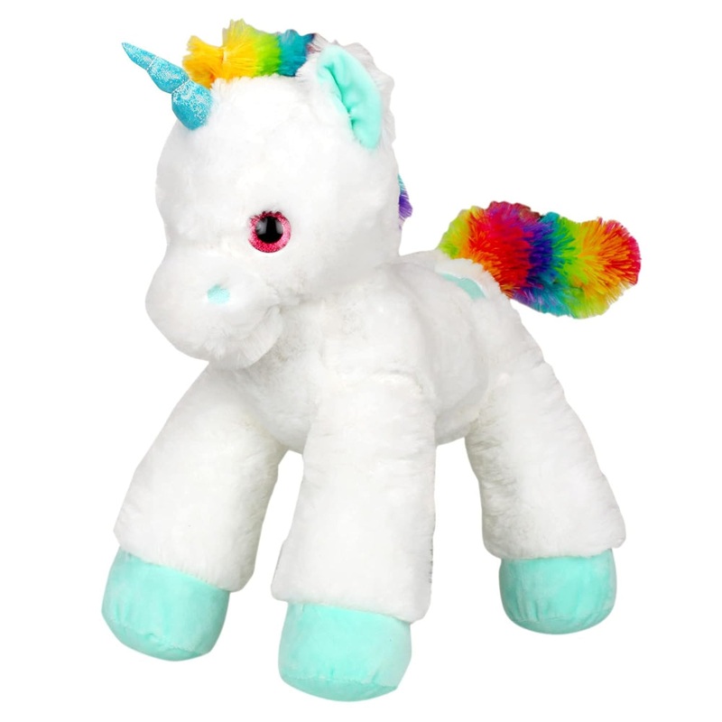 Fuzzbuzz Lying Unicorn Plush White 53cm