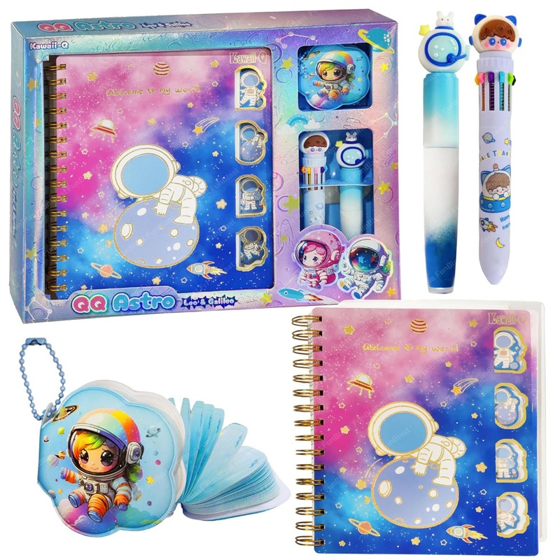 Kawaii Astro Leo & Galileo Stationary Set
