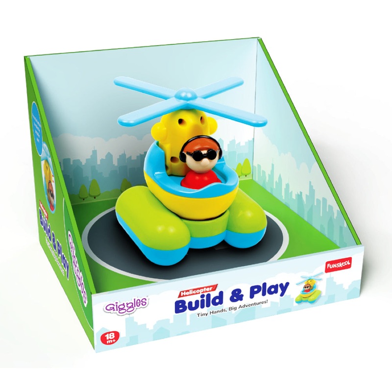 Funskool Giggles Build & Play Helicopter -Multi Color