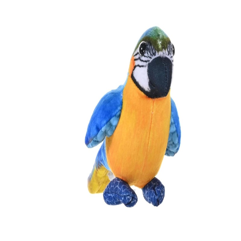 Wild Republic Rainforest Birds Blue & Yellow Macaw Stuffed Animal – 4.5