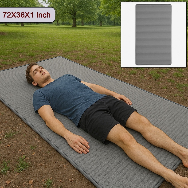 Foldable Roll-Up Sleeping Slim Mat  Lightweight Comfort Mattress 72x36x1Inch