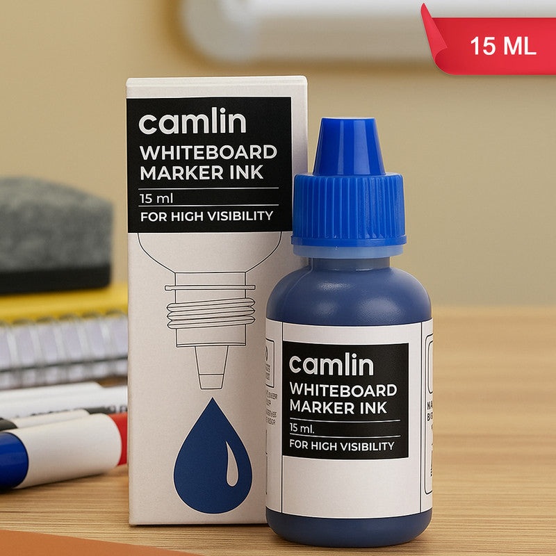 Camlin Whiteboard Marker Ink 15 ml  Blue Color Refill Ink for High Visibility