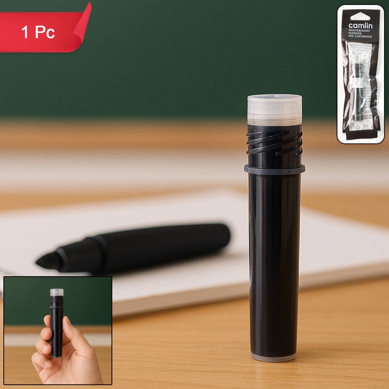Camlin Whiteboard Marker Ink Cartridge  Black Colour, Refillable Cartridge for Camlin Whiteboard Markers  1 Pc