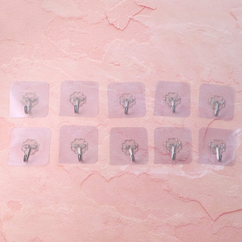 Heavy Duty Flower Adhesive Wall Hooks – (10 Pc / Set)