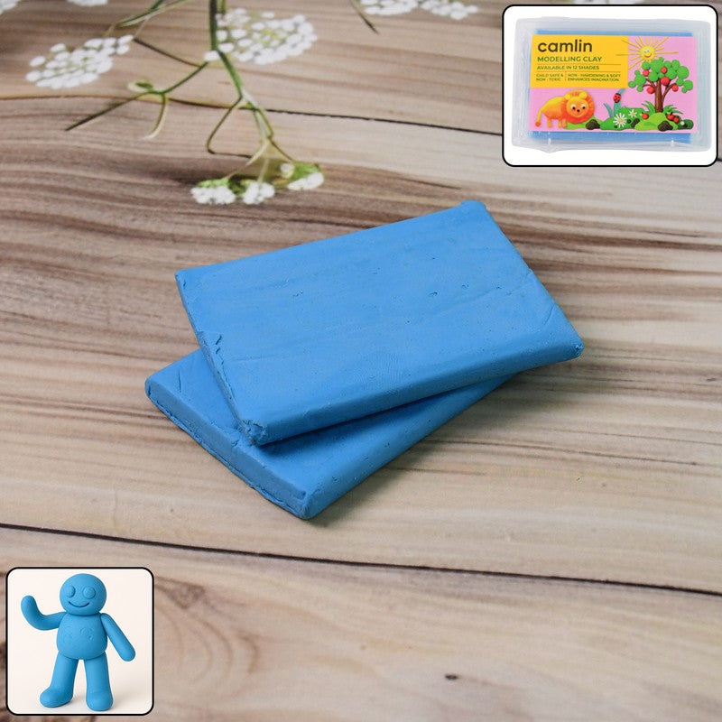 Camlin Modelling Clay  150 gm Blue Color Soft and Reusable Clay for Creative Crafting