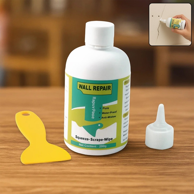 Wall Crack Repair Cream with Scraper – (Set)