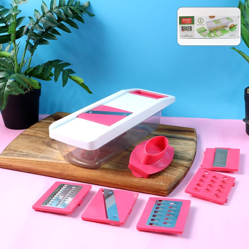 6-in-1 Vegetable Slicer, Grater & Chopper – (Set)