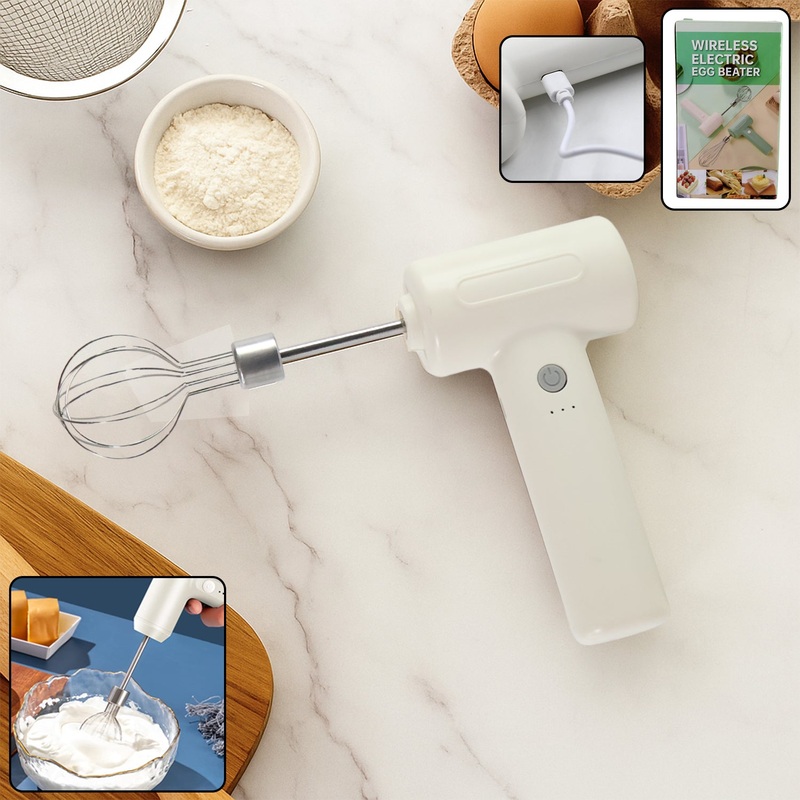 Cordless Electric Whisk & Egg Beater – (1 Pc)