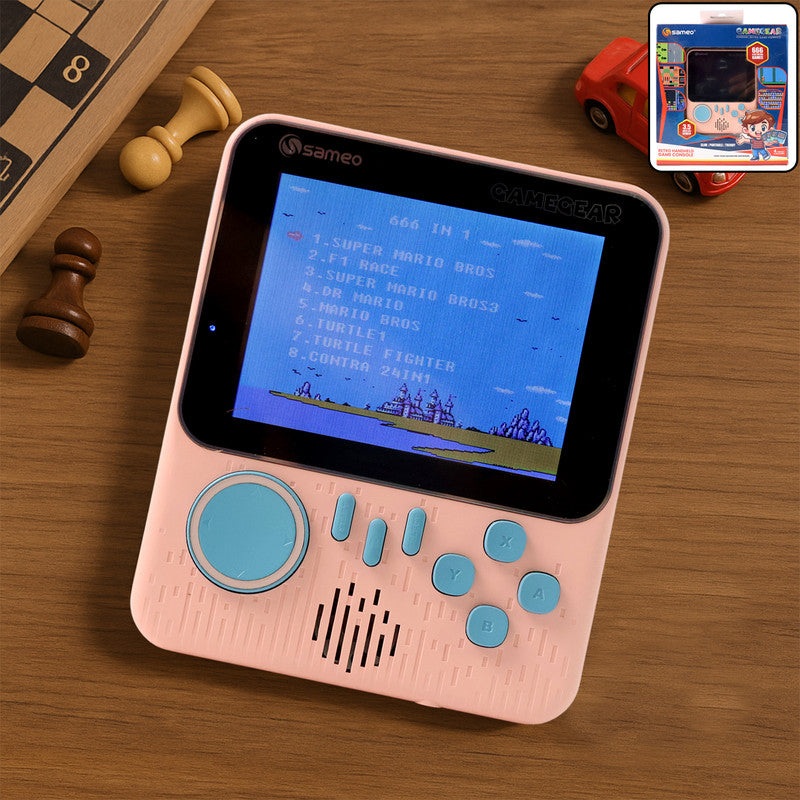 Sameo GameGear Retro Handheld Console with 666 Built-in Games  Portable Classic Gaming Device with Wide Screen and Easy Controls