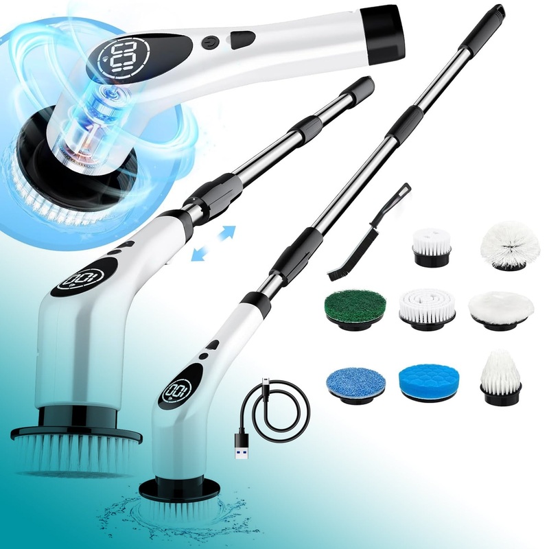 9-in-1 Electric Spin Scrubber – (1 Set)