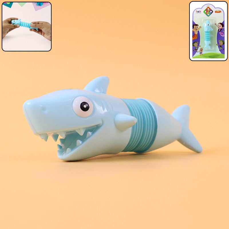 Pop Tube Shark Toy for Kids  Flexible Stretchable Animal Figure for Fun Play and Sensory Development