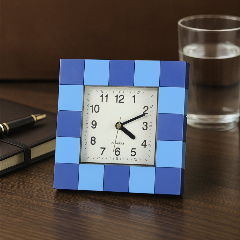 Square Quartz Table Clock – (1 Pc)