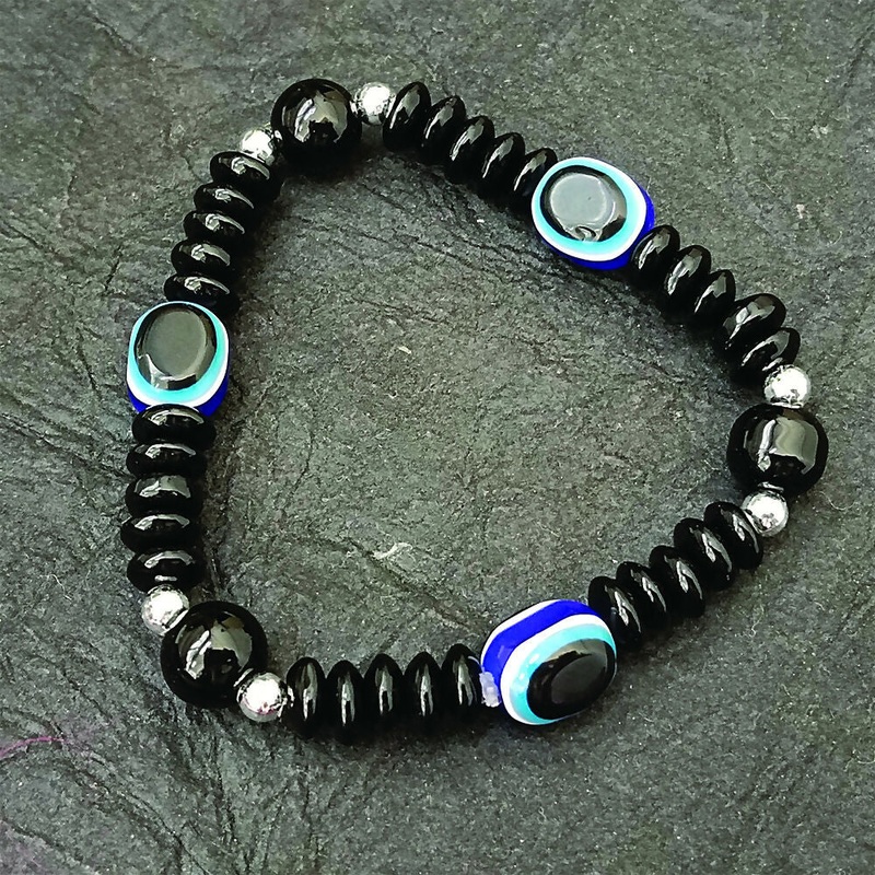 Evi lEye Black Beads Bracelet