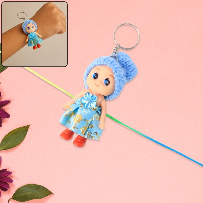 Multifunction Doll Bracelet for Kids  Cute Soft Toy Bracelet with Keychain Use  Decorative Fancy Bracelet cum Keyring for Boys & Girls